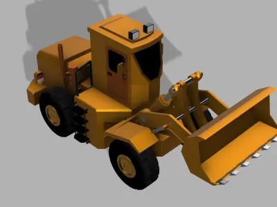Backhoe Loader Truck 3D model