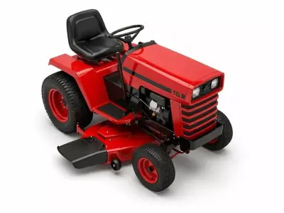 Retro Garden Tractor 3D model