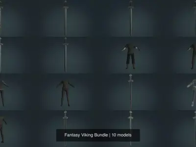 Fantasy Viking Bundle 3D Model Pack