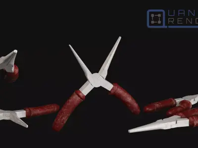 Pliers 001 Low-poly 3D model