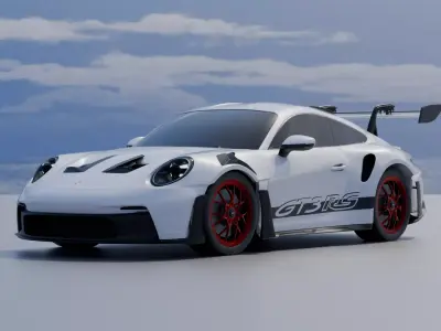 Porsche 911 GT3 RS 2023 Highpoly 3D model