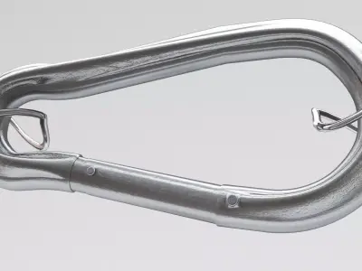 Hook with wires 3D model