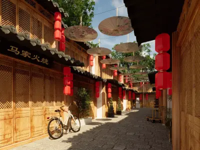 Chinese Old Town 3D model
