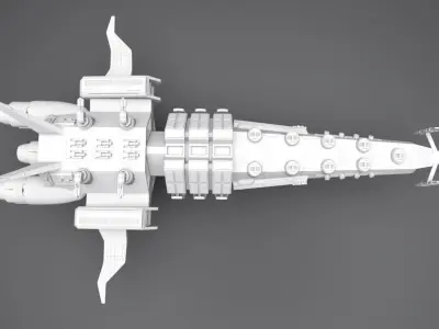 Missile Battery Ship Scale model 3D print model