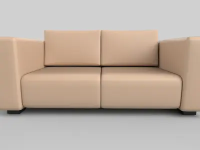 three seater sofa Low-poly 3D model buy