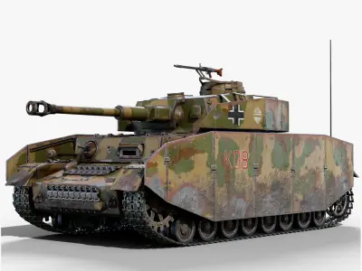 WW2 Tank PZ IV Realtime 3D model