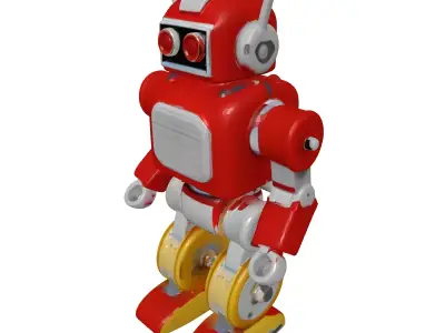 Retro Toy Robot 3D model