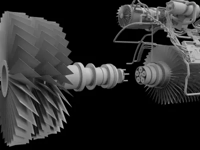 This is an engine created for VTOL aircraft 3D model