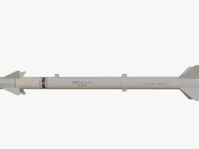 R3-S Soviet Air To Air Missile Game Ready Model PBR Low-poly 3D model