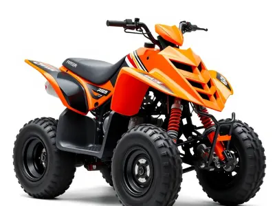 Orange Quad Bike Sporty Design model pack Low-poly 3D model