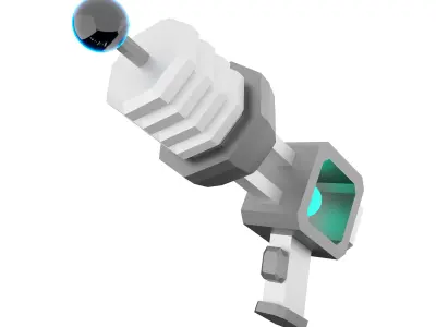3d game pistol low poly icon 3D model