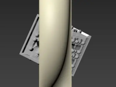 110211 P Pendant with movable cube and gems 3D print model