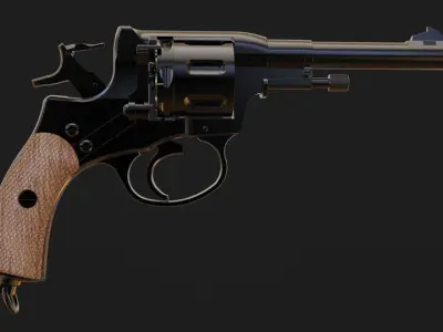 Nagant M-1895 Low-poly 3D model