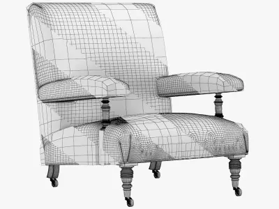 Armchair 1880S BELGIAN 3D model