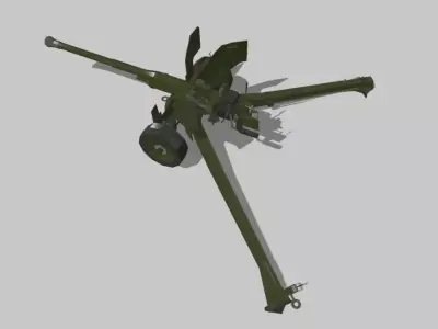 pdr AT Gun 6 MK IV Low-poly 3D model