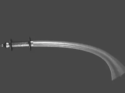 Indian Khora sword Low-poly 3D model