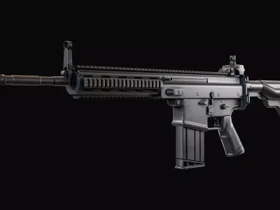 FPS Military Weapons - Animated Assault Rifle 2 3D model