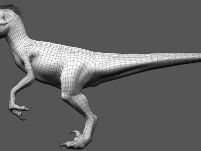 Velociraptor 2 RIGGED 3D model