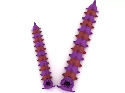 Spiral Tentacle Creature 3D print model