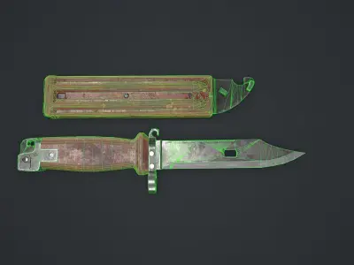 Knife AK Low-poly 3D model