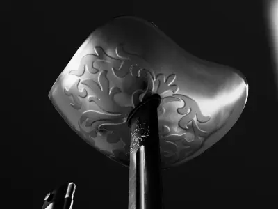 British military sword Low-poly 3D model