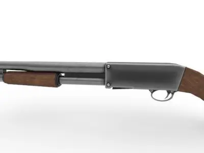 Shotgun PBR Model gun Low-poly 3D model