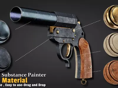 20 Gun Smart Materials in Substance Painter Texture