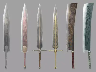 10 dagger low-poly 3d model low-poly 3d model Low-poly 3D model