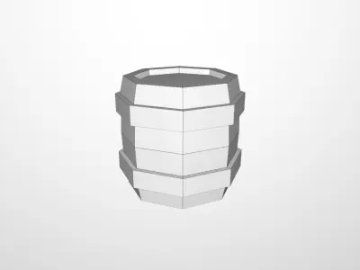 Wooden Barrel Free low-poly 3D model order