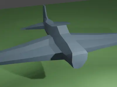 LowPolyAirPlane fighter jet Free low-poly 3D model