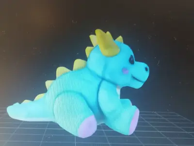 peluche of a dragon Low-poly 3D model