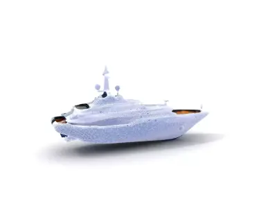 Sleek Luxury Yacht model pack Low-poly 3D model