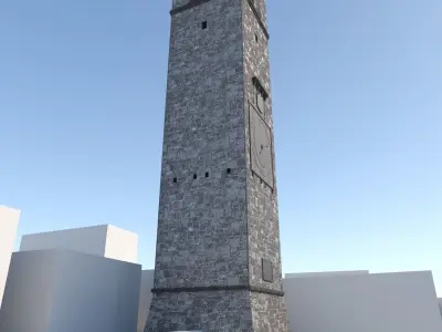Medieval Tower - City Building Low-poly 3D model