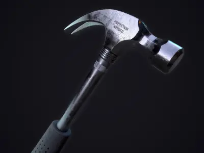 Claw Hammer - PBR Game Ready - Low-poly 3D model Free low-poly 3D model
