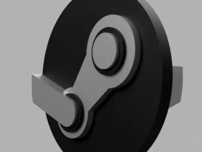 Steam logo  3D model