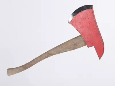 Fire Axe Low-poly 3D model order