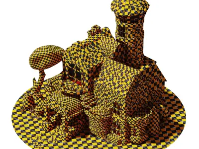 Little Fantasy Castle Low-poly 3D model