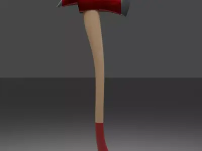 Fire axe Free low-poly 3D model purchase