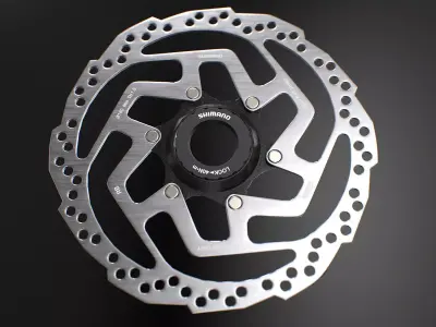 MTB Disc Brake Rotor Low-poly 3D model