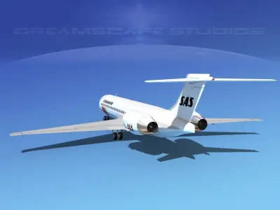 McDonnell Douglas MD-87 SAS 2 3D model