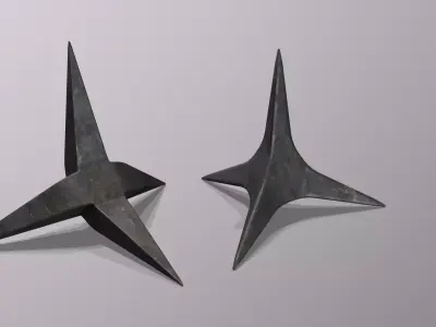 Caltrops - Ninja Weapons Low-poly 3D model