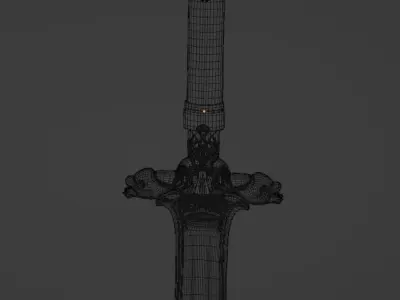 stylized sword 3D model