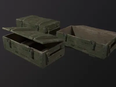 ammunition box Low-poly 3D model get