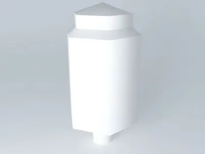 Modern steel bin Free 3D model
