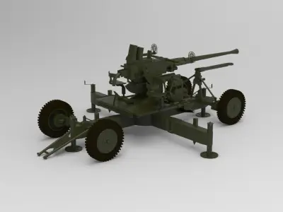 Bofors L60 Anti-Aircraft  3D model