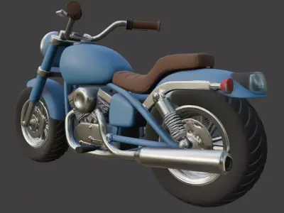Cartoon Motorcycle 3D Model 3D model order