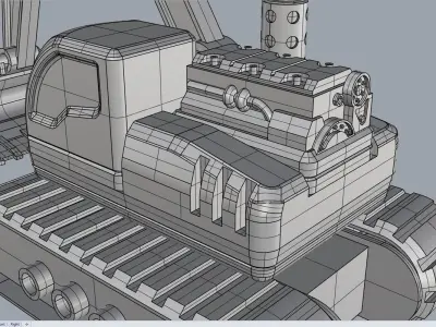 Excavator 3D model 7