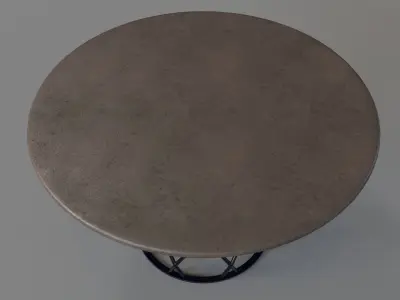 Ellison Dining Table Rubbed Steel 3D model