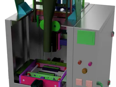 Advanced 3D Modeling for Compact Quantitative Packaging Machines 3D model