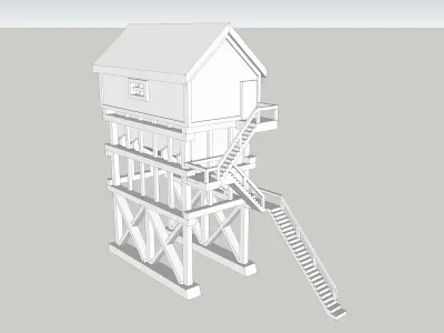 Coaling Tower Station by Outland Models Low-poly 3D model